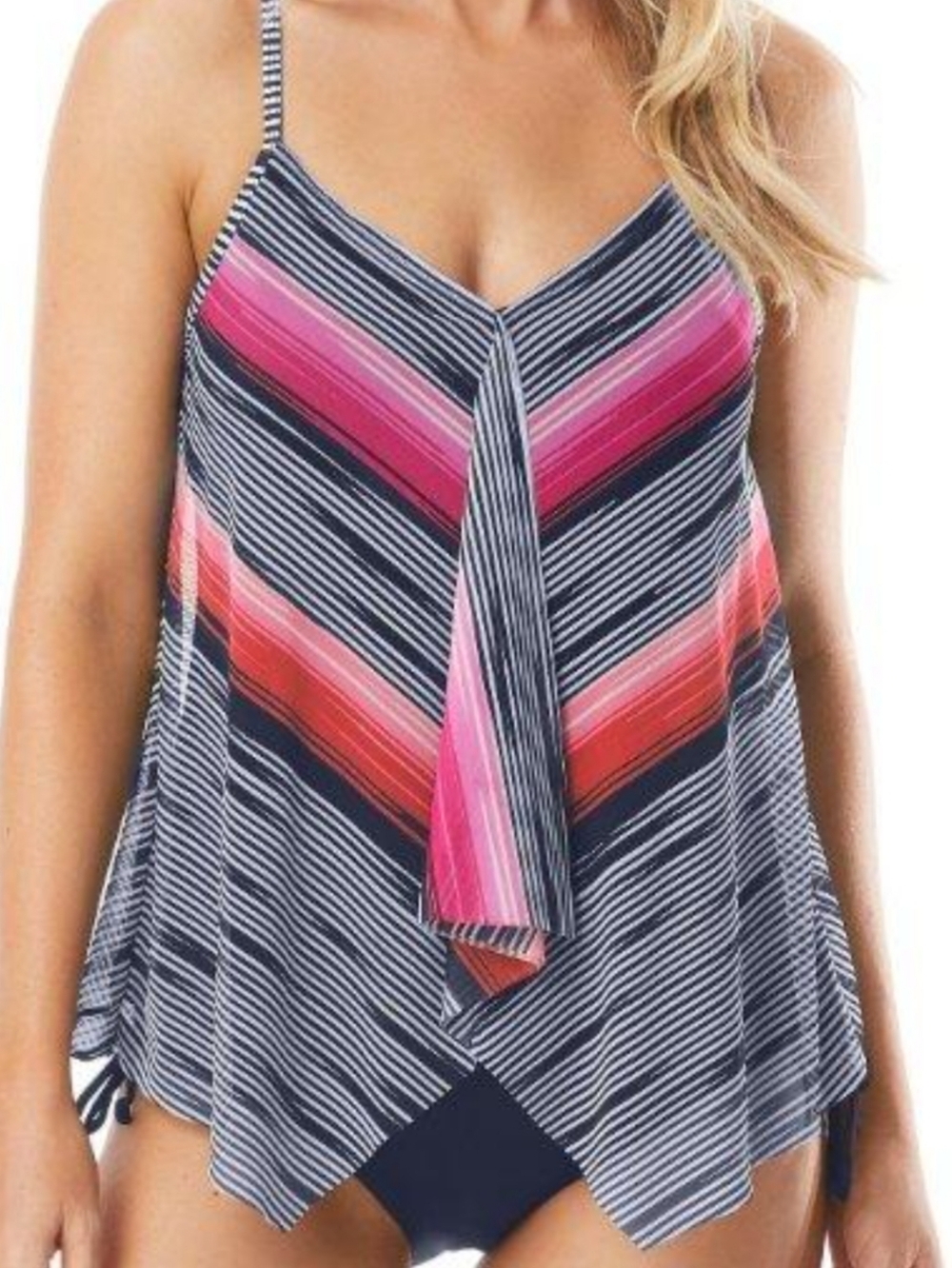 Beach House Kerry Mesh Layer Underwire Tankini Top Women's Size 18W